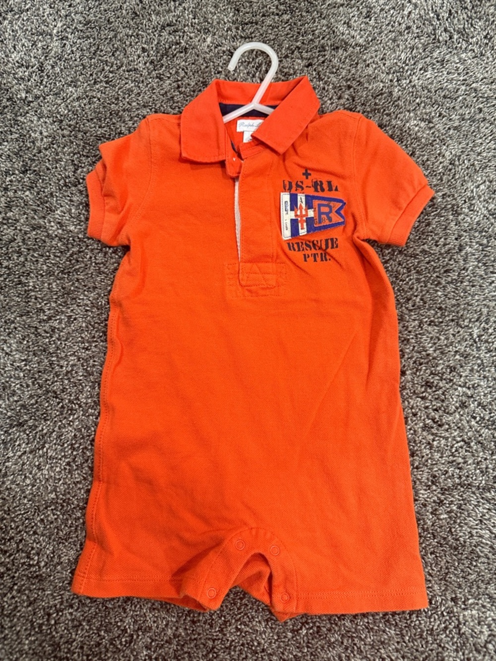 Ralph Lauren size 18 months Orange Polo Romper